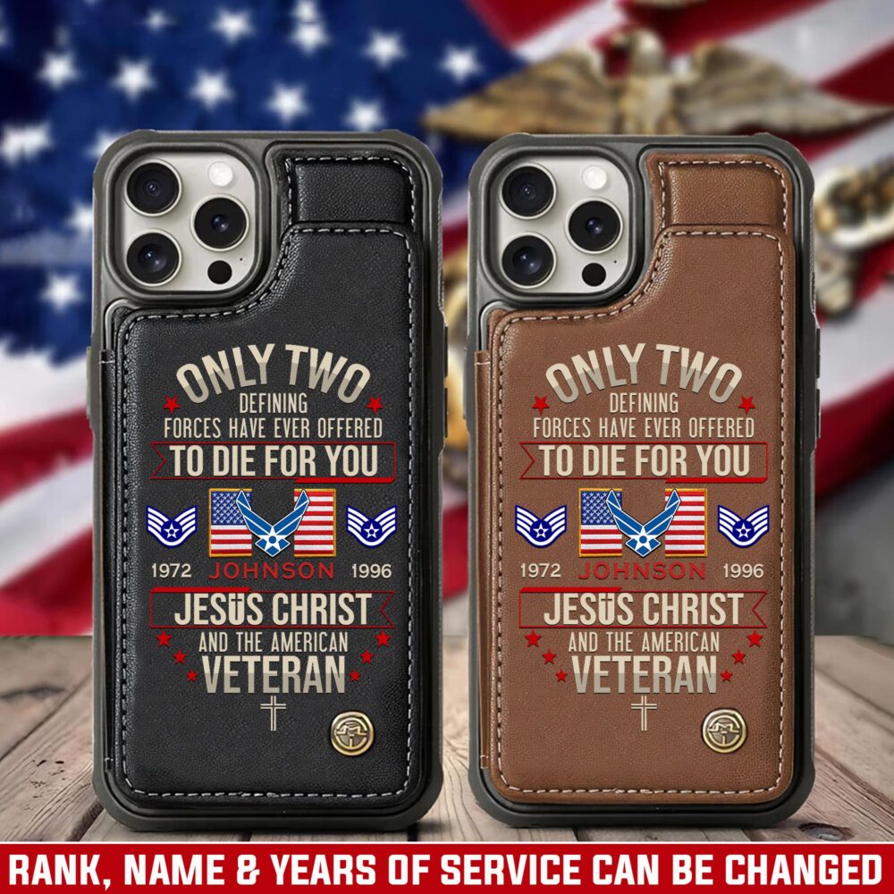 US Air Force , Honor, Duty, Service - Leather Flip Phone Case