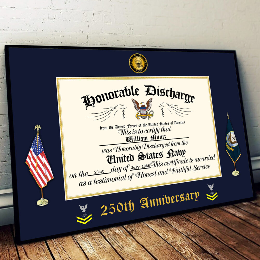 US Navy, By Sea, Air and Land - Poster With Frame 16x12in (Recommended) - Image 2