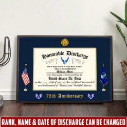 US Air Force, Proud To Have Served - Poster With Frame 10x8in (Recommended)