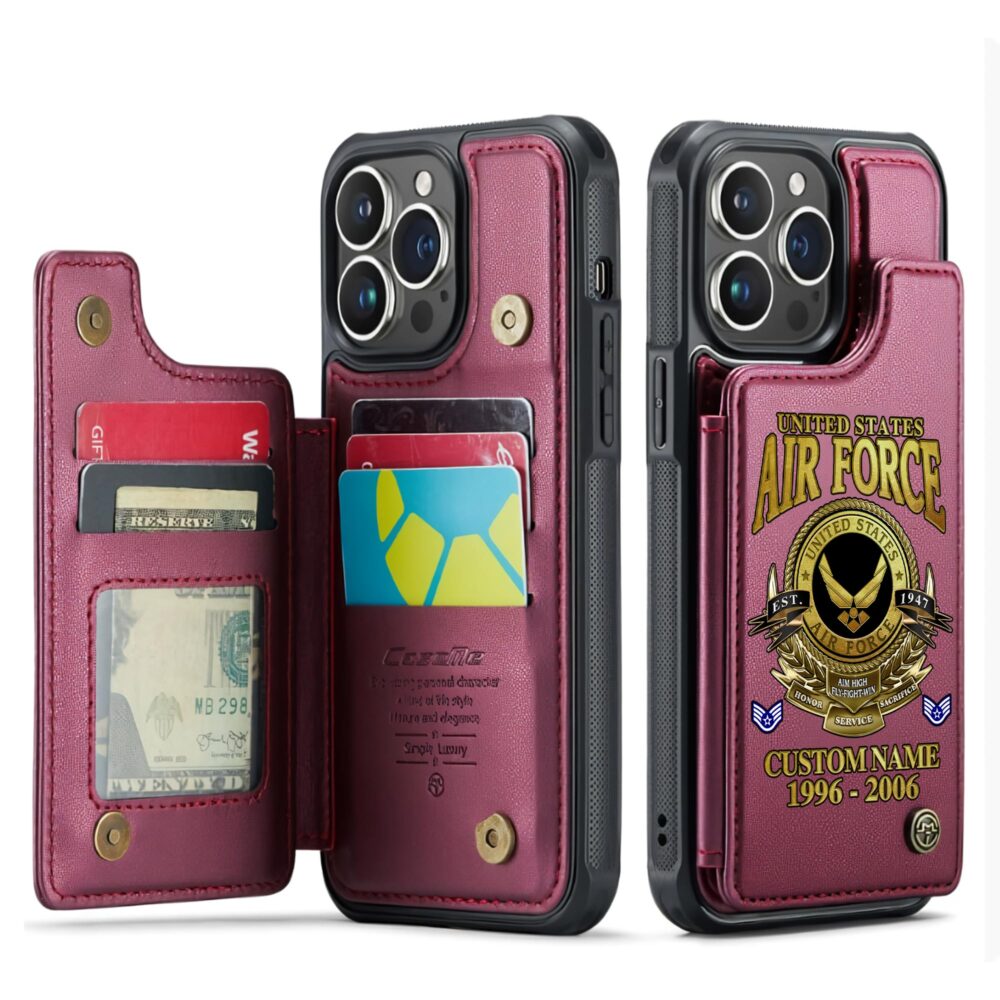 US Air Force , Thank a Veteran - Leather Flip Phone Case - Image 4