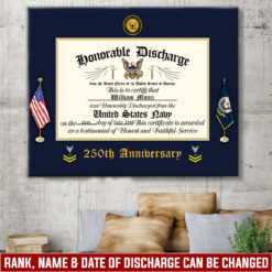 US Navy, Once A Sailor, Always A Sailor - Canvas (With Frame) 10x8in