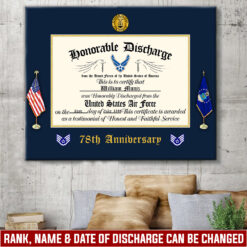 US Air Force, No One Fights Alone - Canvas (With Frame) 10x8in