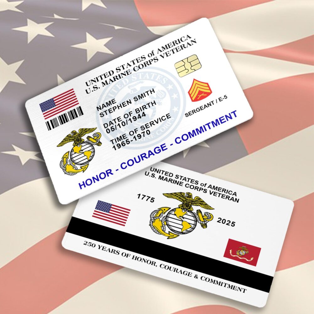 US Marine Corps, Life And Pride - Printed Metal Card - Image 3