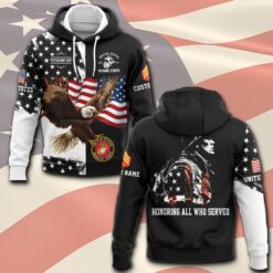 US Marine Corps, Land Of The Free, Because Of The Brave - Hoodie