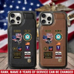 US Coast Guard, Born Ready - Leather Flip Phone Case