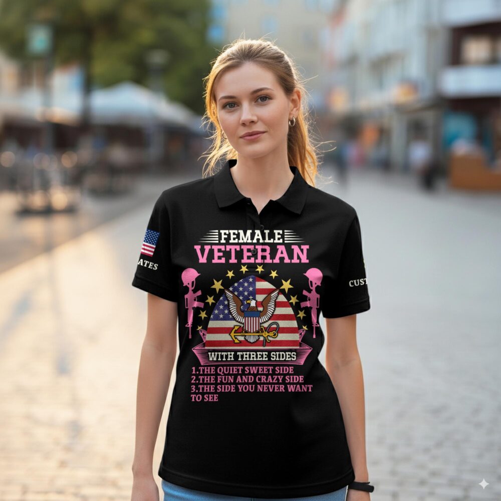 US Navy, By Sea, Air and Land - Women Polo Shirt - Image 2