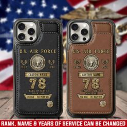 US Air Force , E 5 Air Force Staff Sergeant - Leather Flip Phone Case