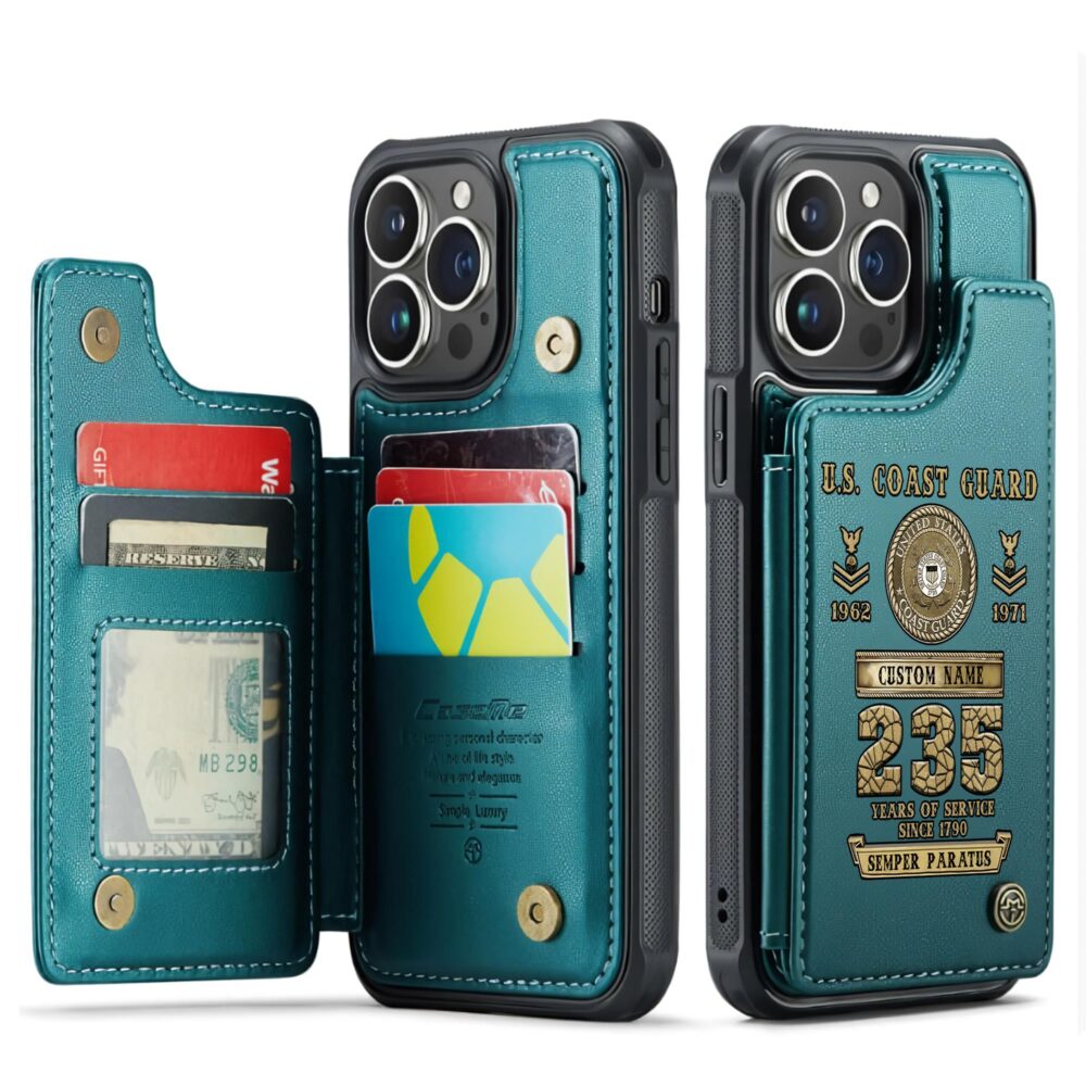 US Coast Guard, Life And Pride - Leather Flip Phone Case - Image 5