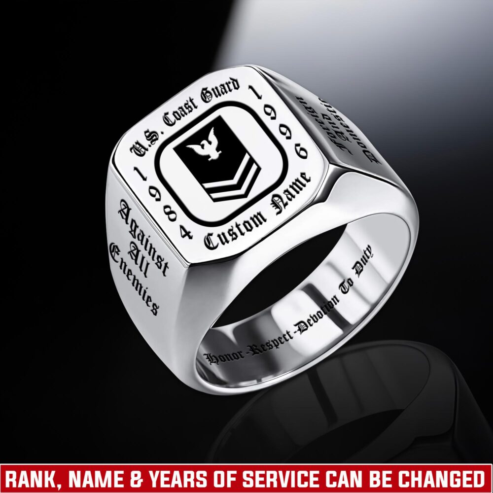 US Coast Guard, Served With Pride - Engraved Men's Ring