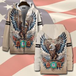 US Coast Guard, Freedom Over Fear - Zip Hoodie
