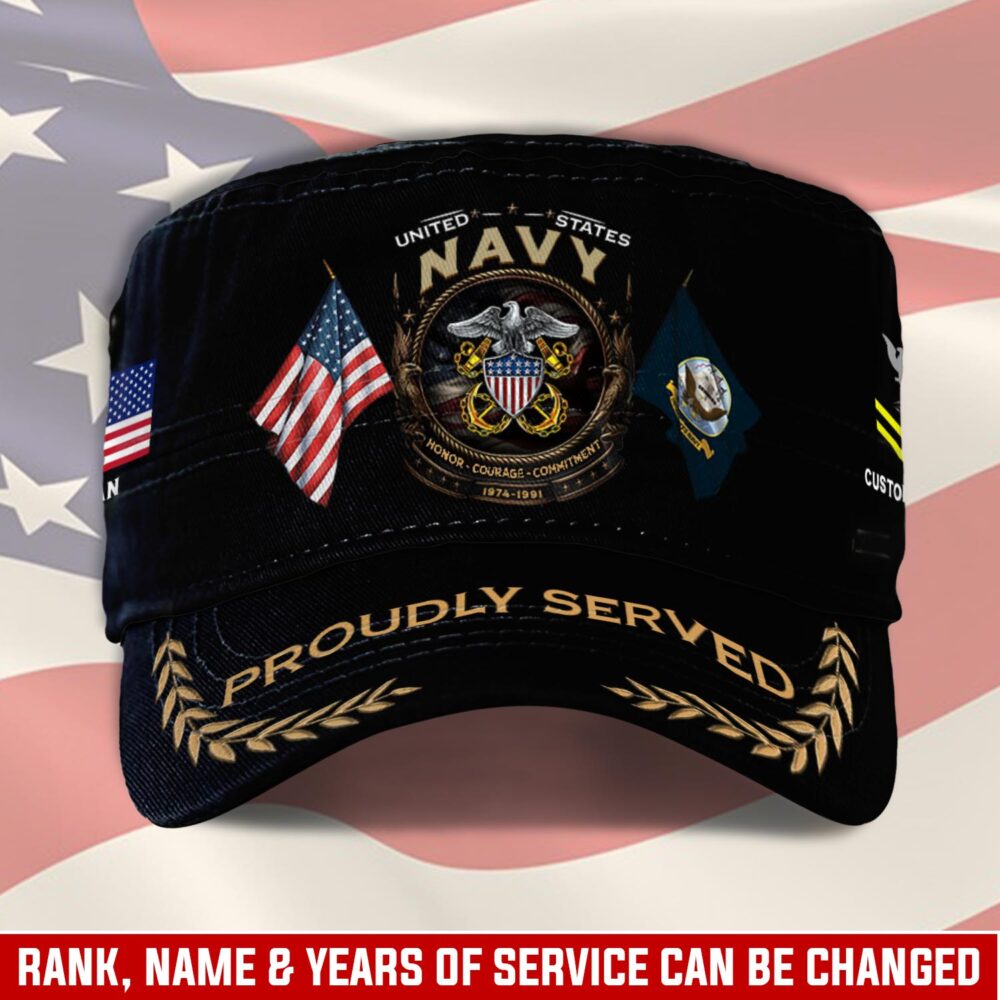 US Navy, E 6 Gold - Military Cap