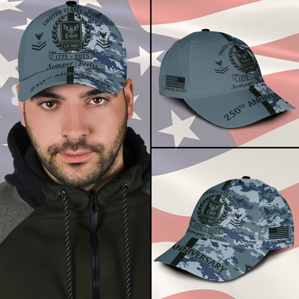 US Navy, E 3 White - Classic Cap - Image 3