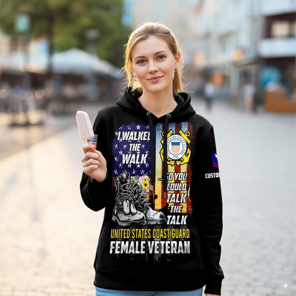US Coast Guard, E 2 Blue - Women Hoodie - Image 2