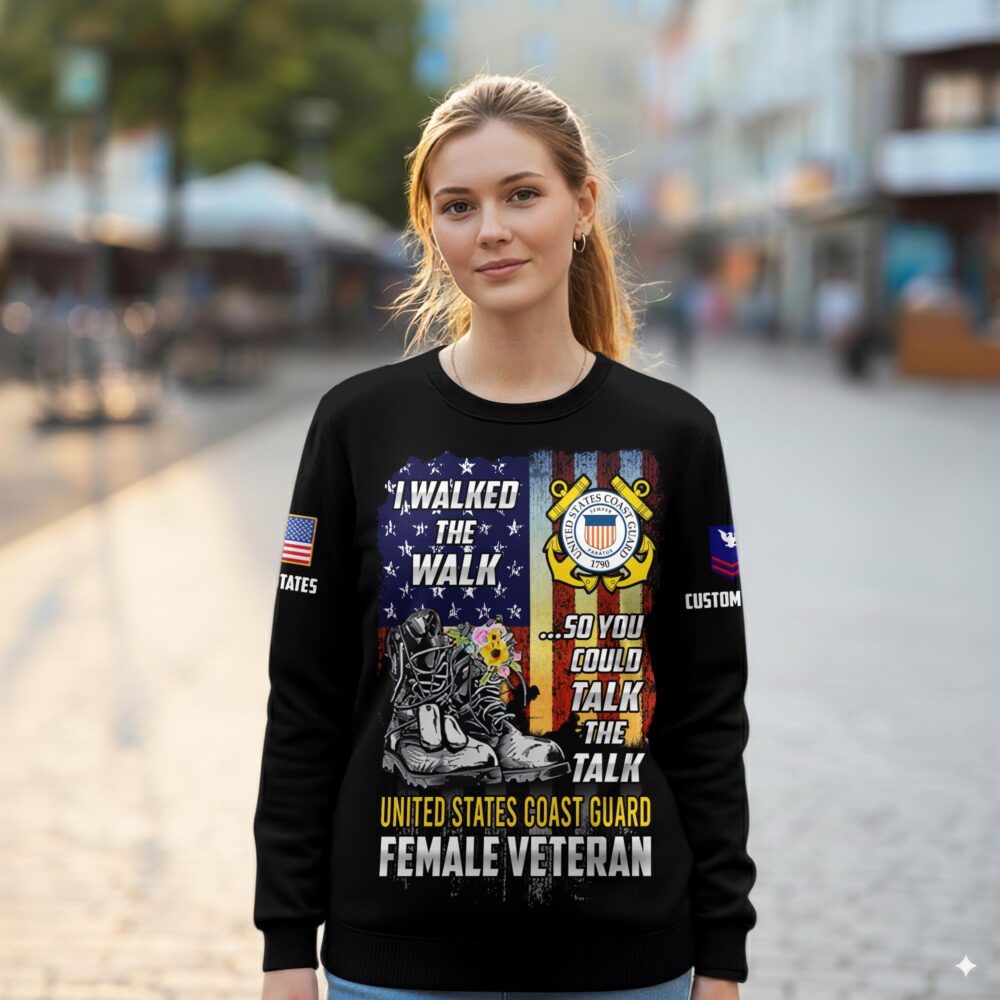 US Coast Guard, Duty, Honor, Country - Women Sweatshirt - Image 2