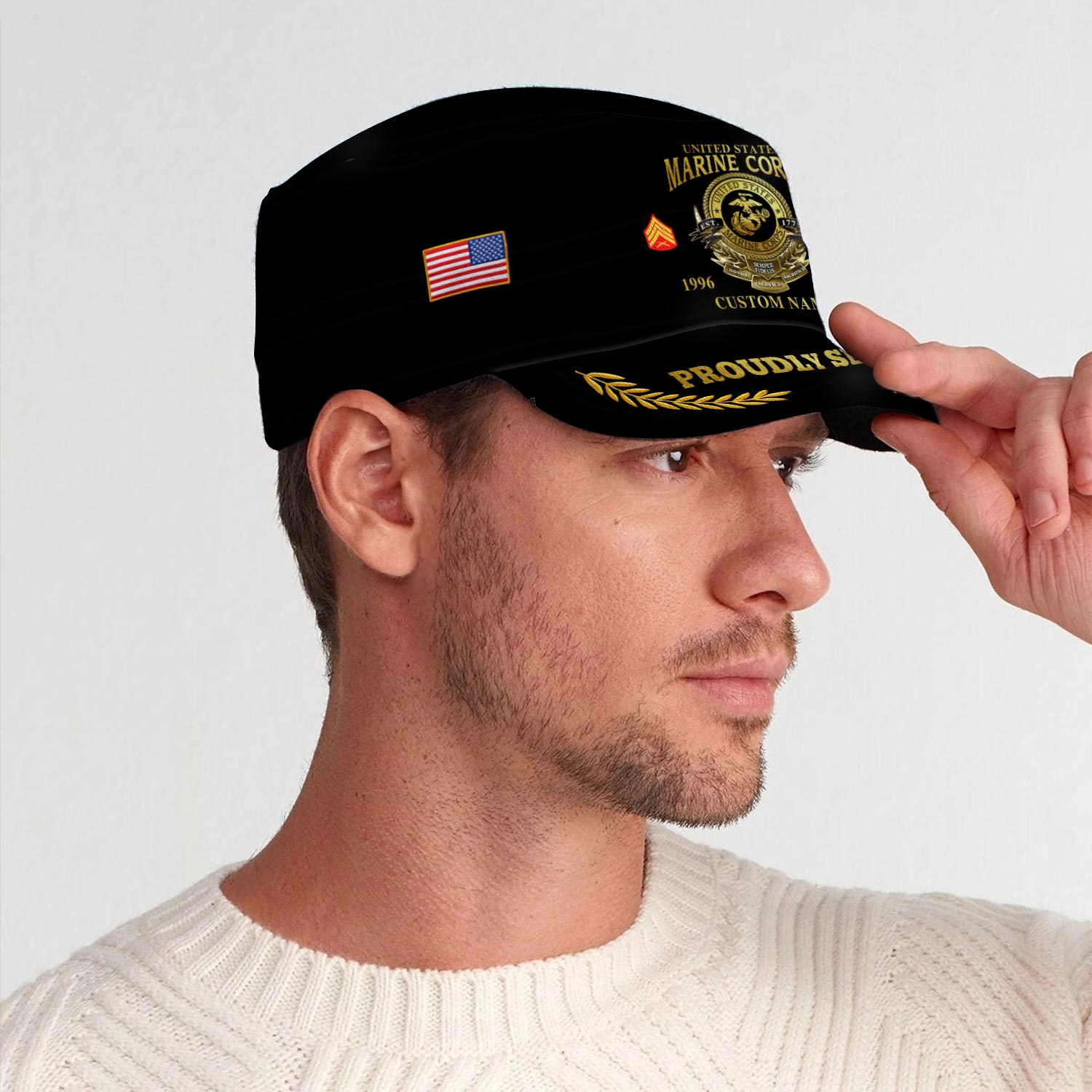 US Marine Corps, E 5 Marines Sergeant - Military Cap - Image 3