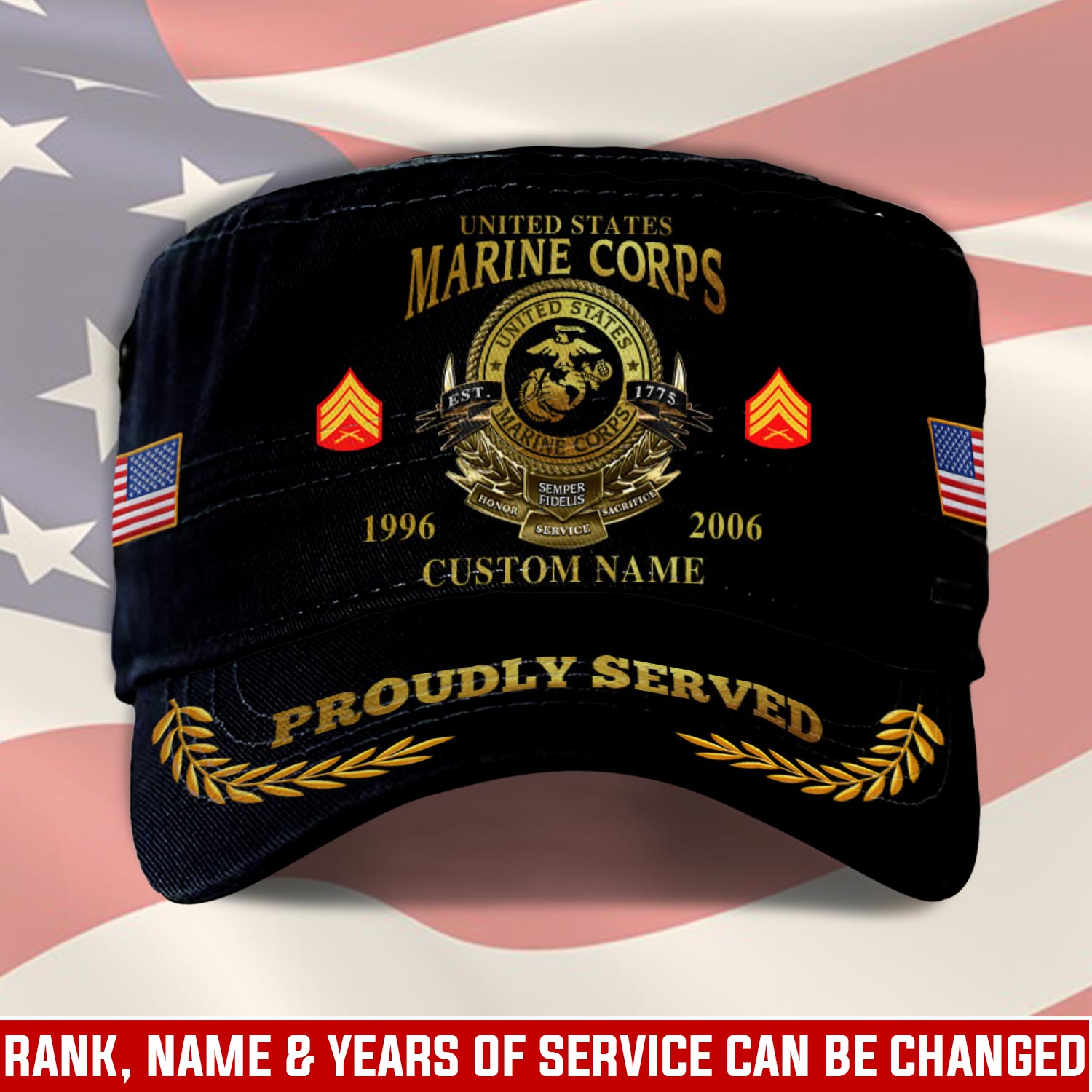 US Marine Corps, E 5 Marines Sergeant - Military Cap