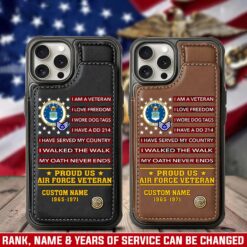 US Air Force , Honor, Duty, Service - Leather Flip Phone Case