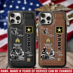 US Army, Proud Veteran - Leather Flip Phone Case
