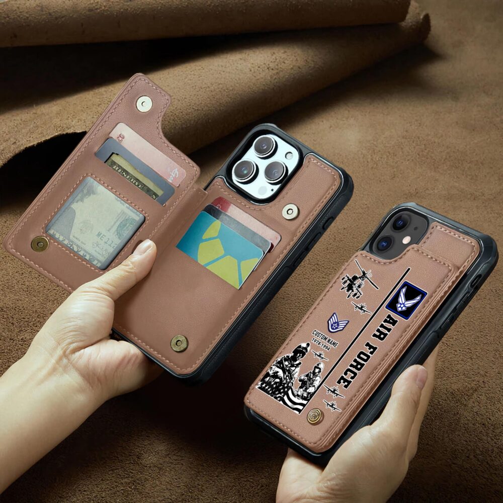 US Air Force , E 9 Air Force Chief Master Sergeant - Leather Flip Phone Case - Image 2