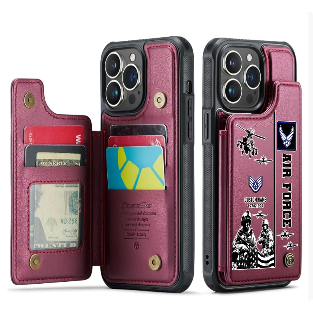 US Air Force , E 9 Air Force Chief Master Sergeant - Leather Flip Phone Case - Image 4