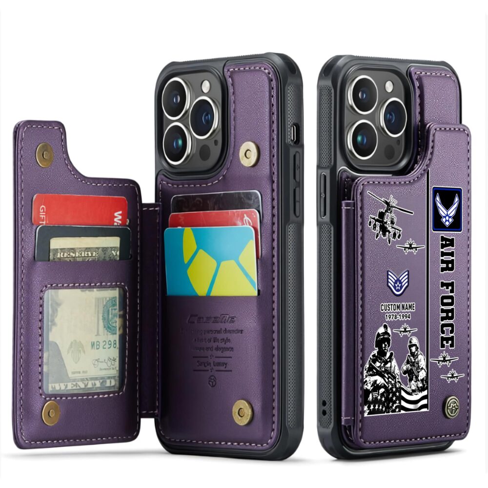 US Air Force , E 9 Air Force Chief Master Sergeant - Leather Flip Phone Case - Image 6