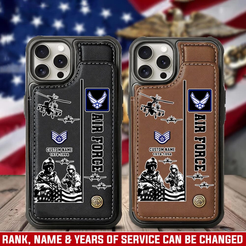 US Air Force , E 9 Air Force Chief Master Sergeant - Leather Flip Phone Case