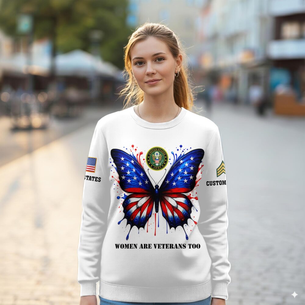 US Army, Honoring All Who Served - Women Sweatshirt - Image 2