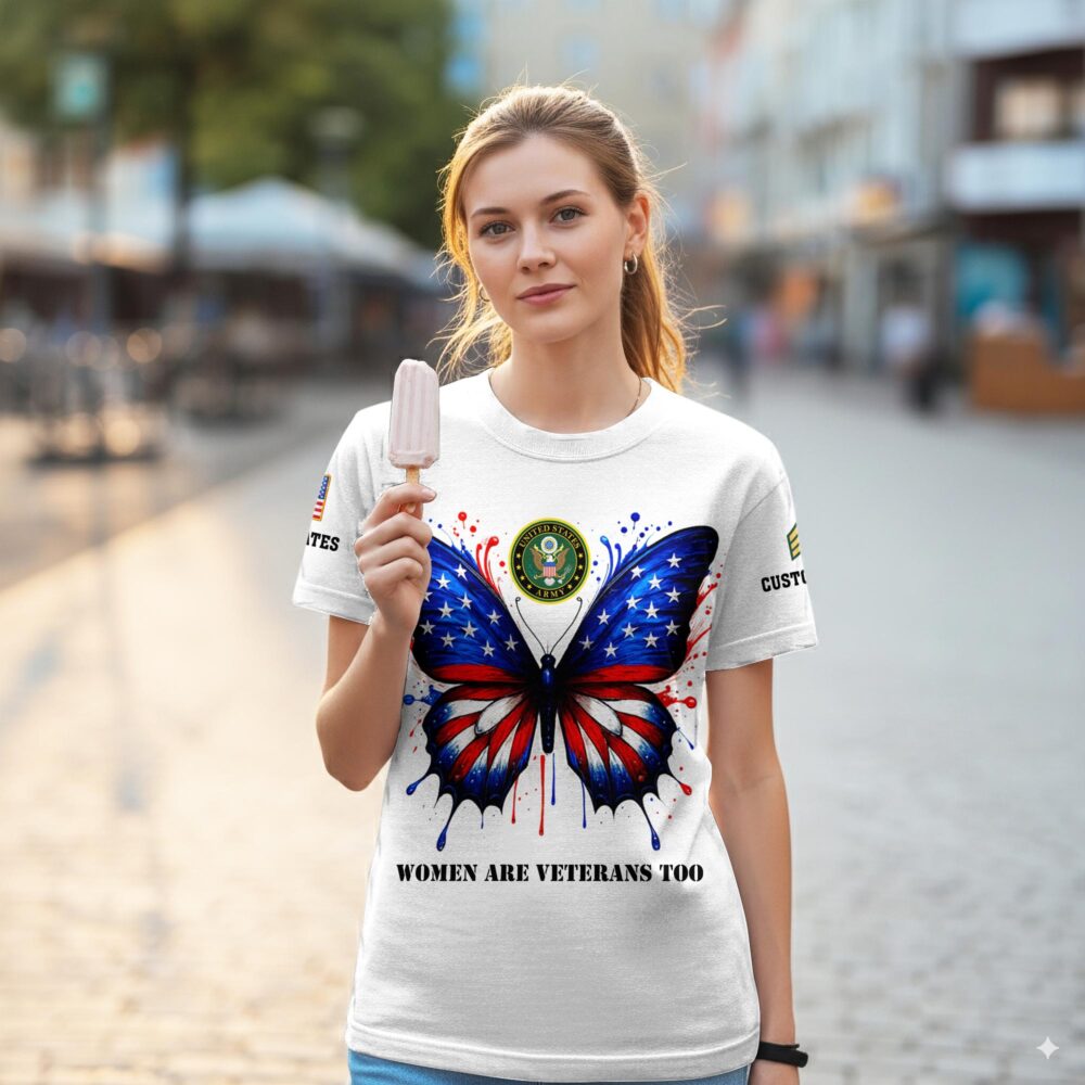 US Army, E 8 Army Master Sergeant - Women T-Shirt - Image 2