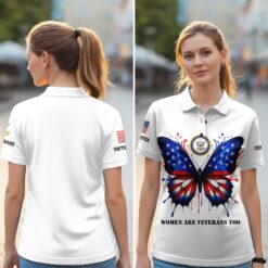 US Navy, E 3 Red - Women Polo Shirt