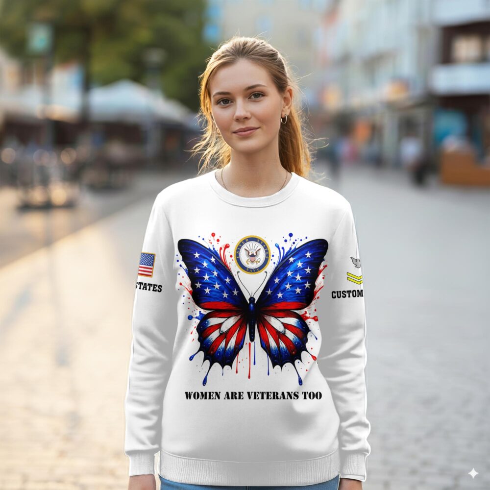 US Navy, Remember - Honor - Respect - Women Sweatshirt - Image 2