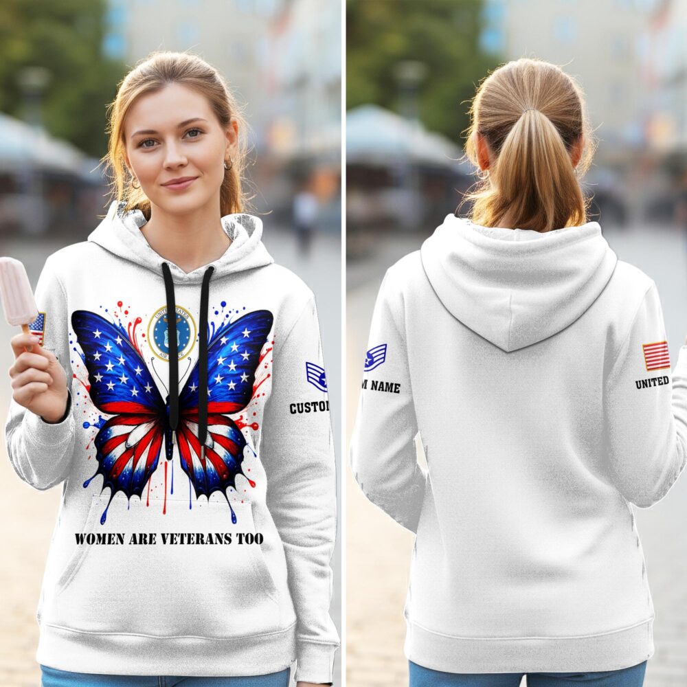 US Air Force , American By Birth, Veteran By Choice - Women Hoodie