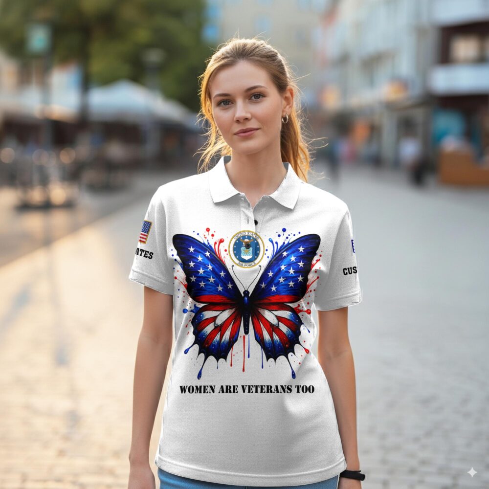 US Air Force , E 8 Air Force First Sergeant - Women Polo Shirt - Image 2