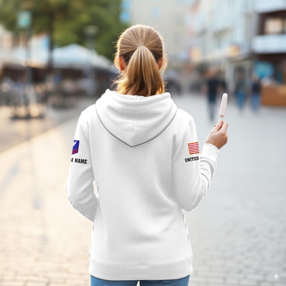 US Coast Guard, E 2 White - Women Hoodie - Image 3