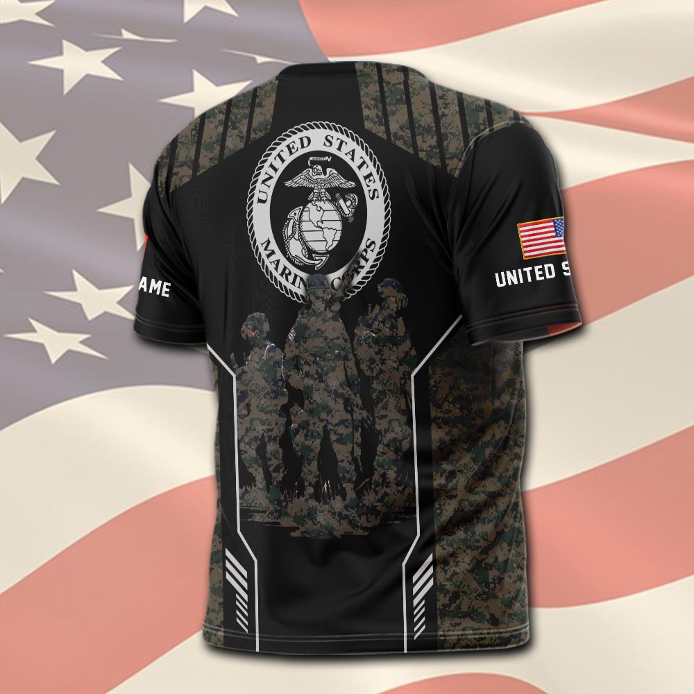 US Marine Corps, Never Retreat, Never Surrender - T-Shirt - Image 3