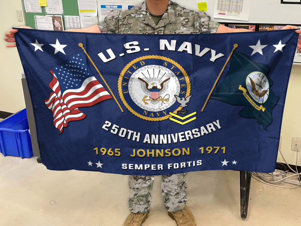 US Navy, E 2 White - Flying Flag 4×6 Feet(123×183 Cm) - Image 2