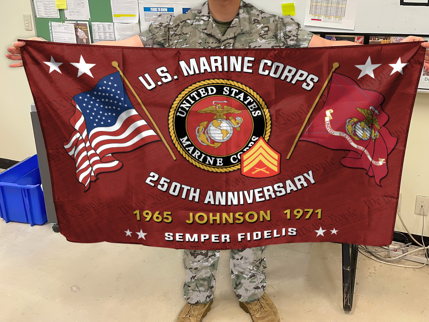 US Marine Corps, Freedom Isn't Free - Flying Flag 4×6 Feet(123×183 Cm) - Image 2