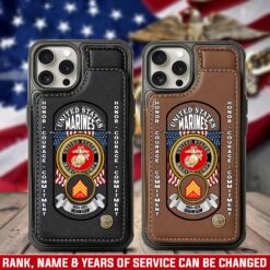 US Marine Corps, O 4 Marines Major - Leather Flip Phone Case