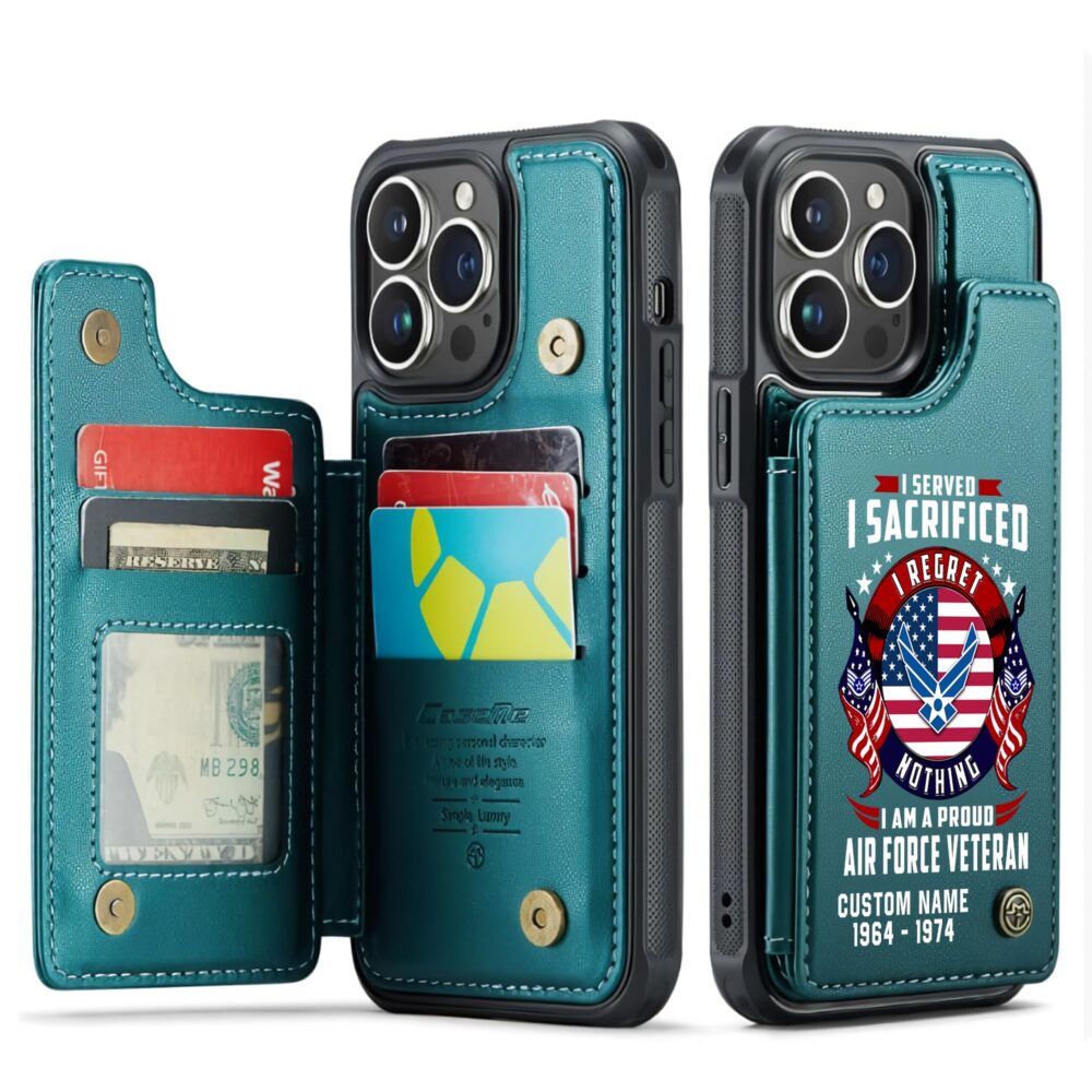 US Air Force , Remember - Honor - Respect - Leather Flip Phone Case - Image 5