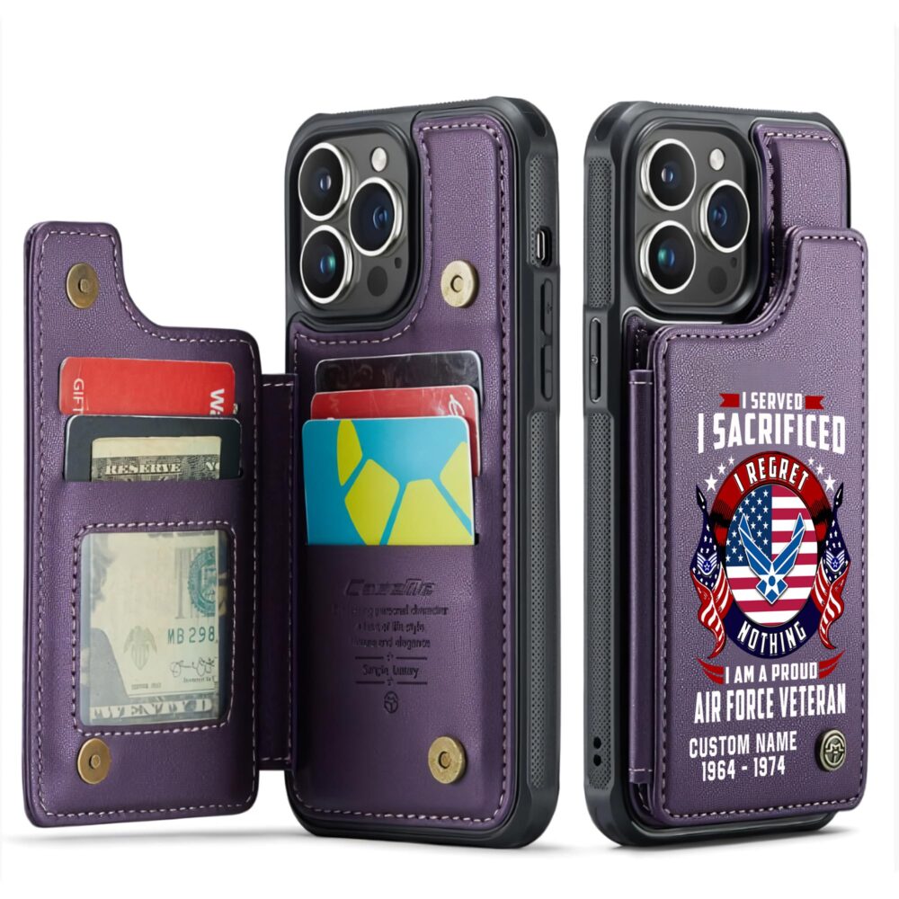 US Air Force , Remember - Honor - Respect - Leather Flip Phone Case - Image 6