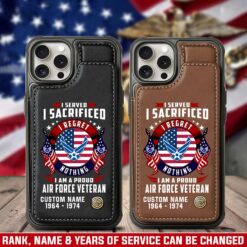 US Air Force , Remember - Honor - Respect - Leather Flip Phone Case