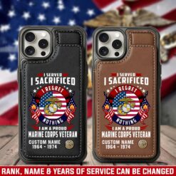 US Marine Corps, The Devil Dogs - Leather Flip Phone Case
