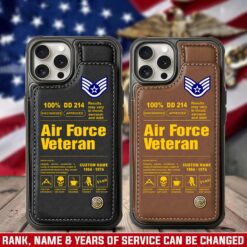 US Air Force , E 3 Air Force Airman First Class - Leather Flip Phone Case