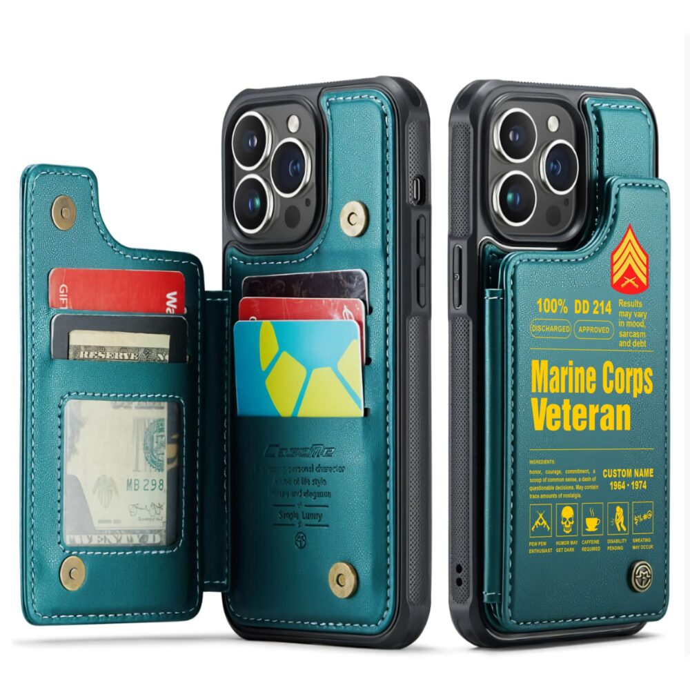 US Marine Corps, All Gave Some, Some Gave All - Leather Flip Phone Case - Image 5