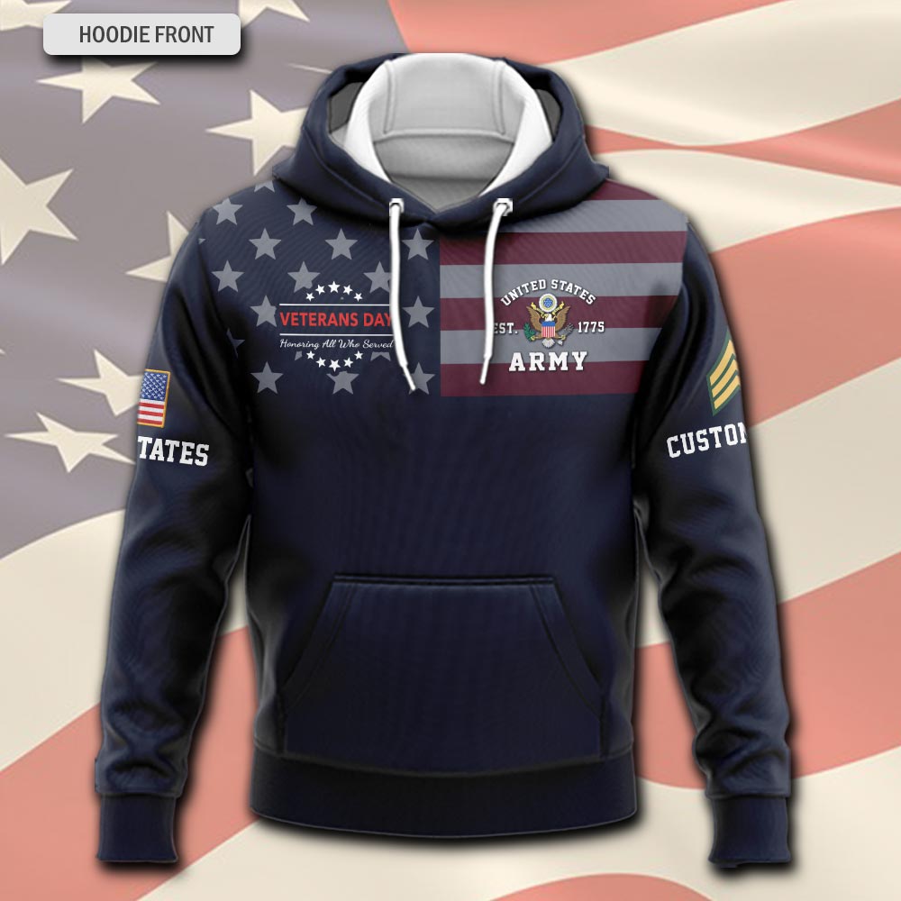 US Army, E 5 Army Sergeant - Hoodie - Image 2