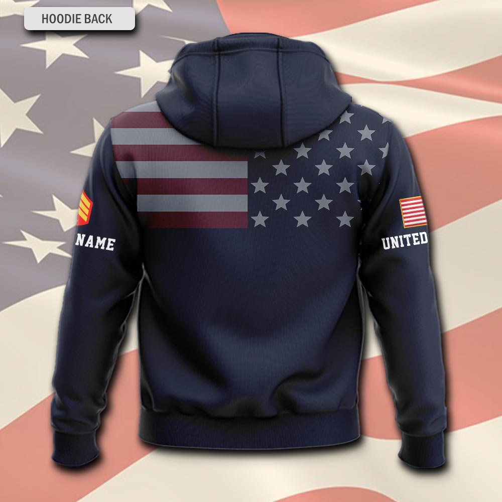US Marine Corps, E 7 Marines Gunnery Sergeant - Hoodie - Image 3