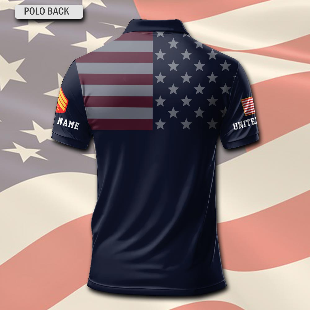 US Marine Corps, E 8 Marines Master Sergeant - Polo Shirt - Image 3