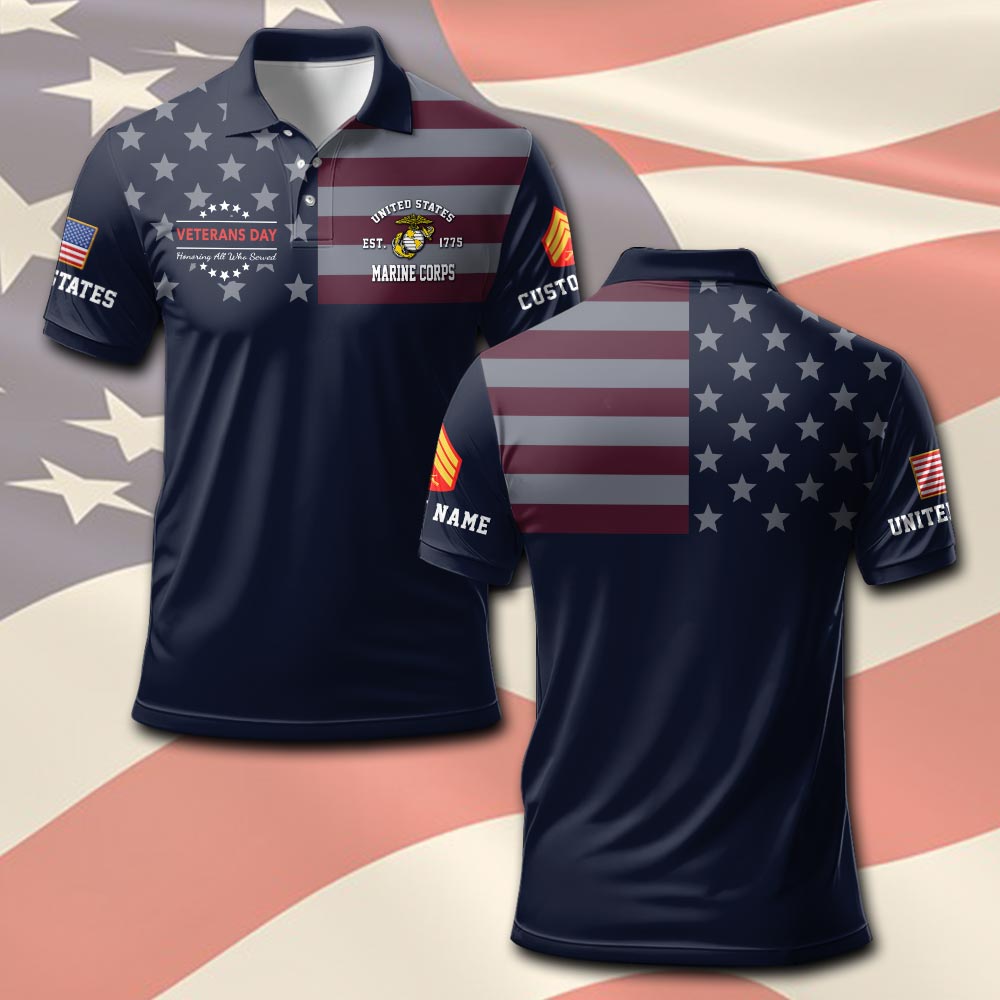 US Marine Corps, E 8 Marines Master Sergeant - Polo Shirt