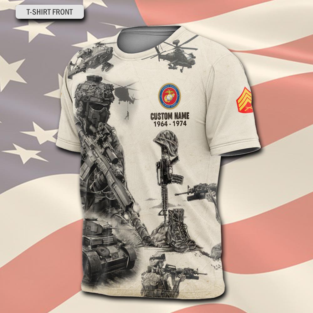 US Marine Corps, E 5 Marines Sergeant - T-Shirt - Image 2