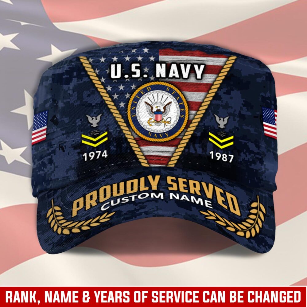 US Navy, E 7 Gold - Military Cap