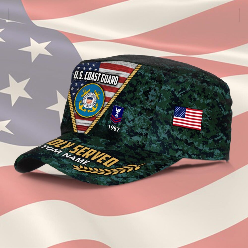 US Coast Guard, Land Of The Free, Because Of The Brave - Military Cap - Image 2